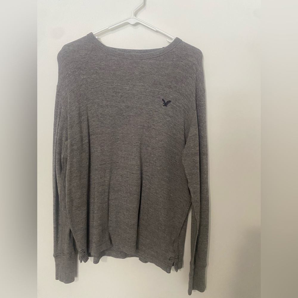 American Eagle Outfitters Vintage Fit Gray Top Cotton Men’s L Comfy Casual Cozy